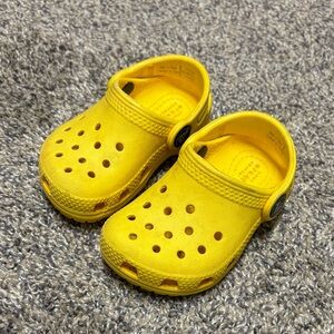Yellow toddler crocs